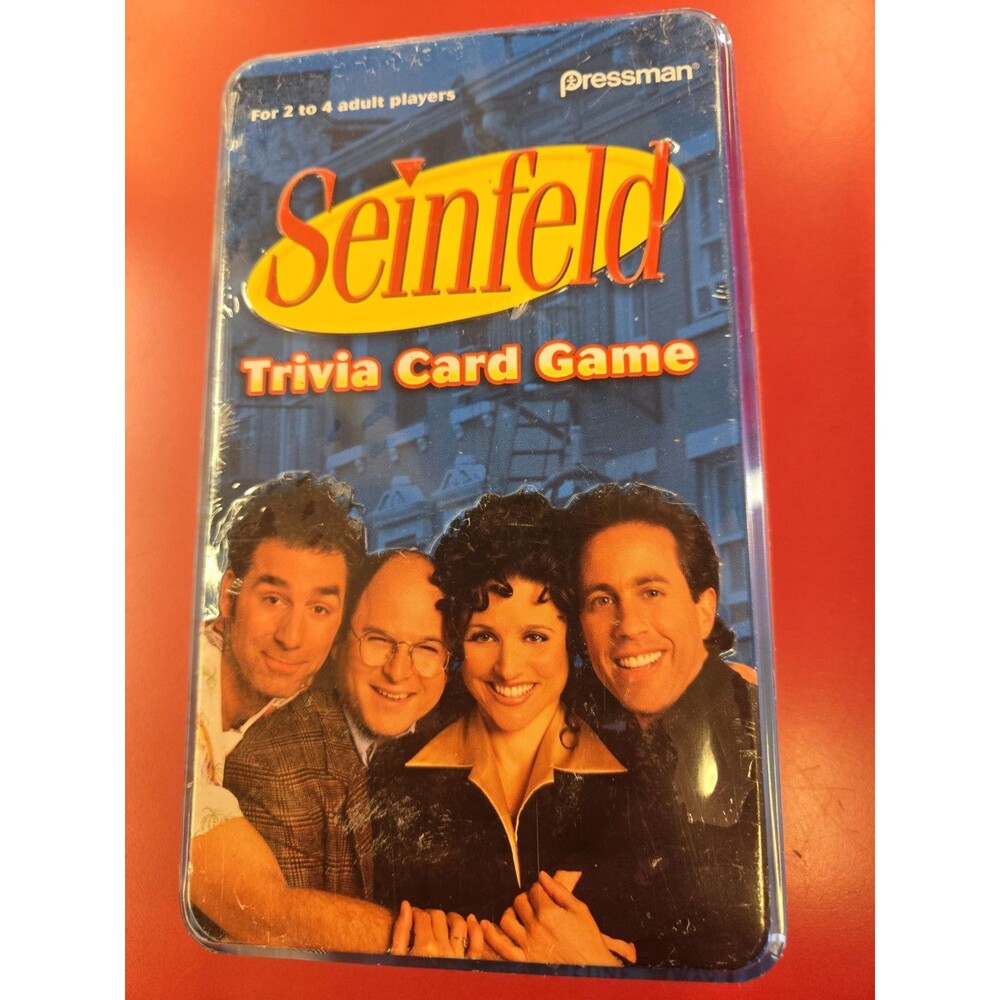 Seinfeld Trivia Card Game Metal Tin 2009 Pressman NEW Seal Kramer George Jerry